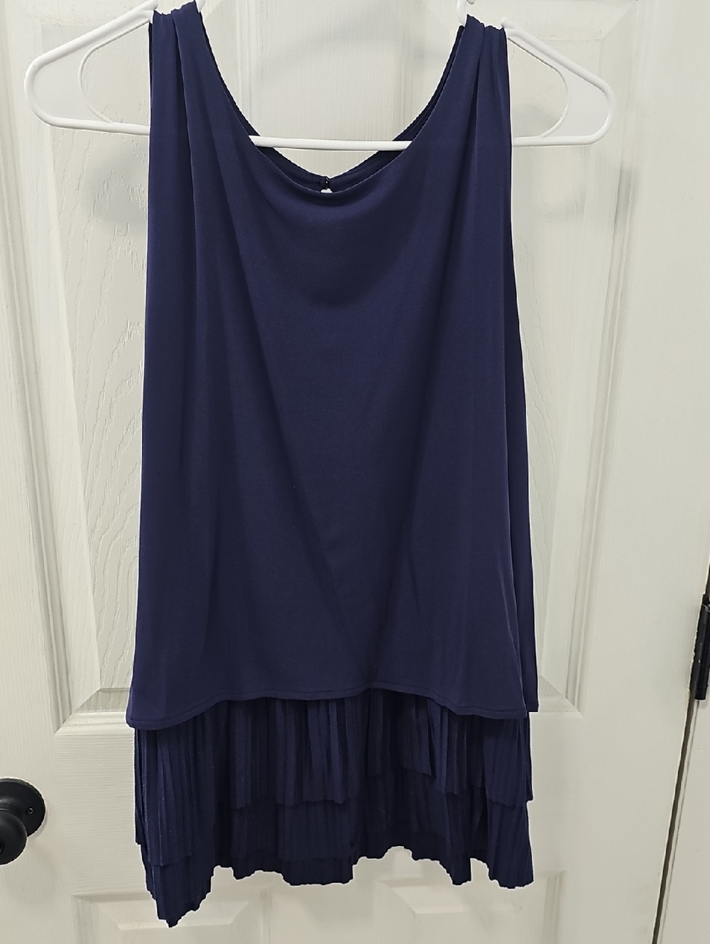 Banana Republic Deep Navy Sleeveless V-Neck Dress